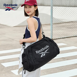 Reebok锐步多功能旅行包男士大容量斜挎运动健身包干湿分离手提行李包女 曜石黑-鞋仓/干湿分离/大容量37L