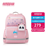 美旅放心书包大容量轻便 1-6年级小学生双肩背包卡通熊猫高颜值 NG3 【新色】橘粉色印花NG3*003