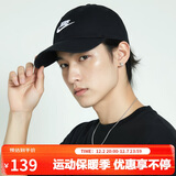 耐克NIKE运动配饰男女太阳帽棒球帽CLUB CAP帽子FB5368-011黑S/M