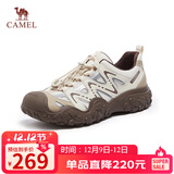 骆驼（CAMEL）溯溪鞋男撞色拼接绑带户外鞋 L24S076620M 米/银/咖 42