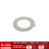 马登福叔美式复古925纯银飞机项链小闪电毛衣链挂脖银饰牛皮绳吊坠男女 银珠链