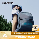 斯凯奇（Skechers）双肩包男女同款学生经典红色书包时尚大容量休闲运动旅行通勤背包 藏青色/002Z