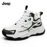 JEEP SPIRIT吉普男鞋中帮老爹鞋男舒适运动鞋男休闲鞋子男 3027 暗森绿 42