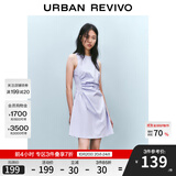 UR2025春季新款女摩登气质褶皱收腰显瘦无袖连衣裙UYY750030 淡紫 S