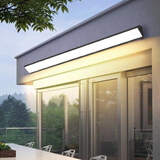 灯觉户外壁灯长条防水过道楼梯庭院门口前led超亮阳台露台室外墙壁灯 灰色壁灯-长度200cm-暖光120W