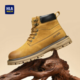海澜之家HLA男靴复古高帮大黄靴工装靴子沙漠靴HAAGZM4EHB177 驼色41