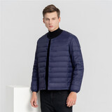 雪中飞经典秋冬新款时尚保暖羽绒服短款圆领简约内搭羽绒内胆男士内穿