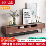 慕澜（MULAN）全实木电视柜落地2025新款客厅家用茶几电视机柜组合边柜储物柜 实木电视柜200*34*42.6CM【整装发】 7ED1AF9EB1