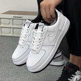 莆田AF1空军一号男鞋女鞋奶咖增高休闲板鞋 空低白黑缝线 44