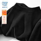 JEANSWEST LIFE真维斯德绒长袖t恤男秋冬保暖打底衫学生宽松半高领纯色内搭上衣