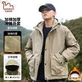 东方骆驼（EASTERN CAMEL）棉服夹克男士秋冬加绒加厚保暖棉袄户外工装冲锋外套羽绒棉防风衣