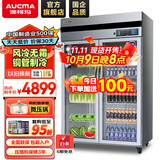澳柯玛（AUCMA）展示柜冷藏保鲜柜双开门立式冰柜冰箱商用大容量水果蔬菜饮料啤酒串串麻辣烫食堂超市饭店陈列柜 890升双门风冷无霜冷藏保鲜柜 VC-890AW