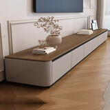 顾家一电视柜客厅家用落地2025新款茶几电视柜组合收纳储物 【E0级兔宝宝板材加厚1.8cm】2.8m白色电视 上门安装