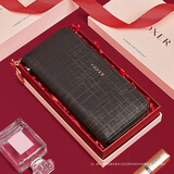 金狐狸（FOXER）牛皮女士钱包大容量短款卡包钱票夹手拿包零钱包轻奢女友生日礼物