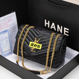 新款2025YSL圣罗兰真皮包包女士包菱格包时尚轻奢斜挎包潮流小包 黑色