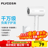 飞科（FLYCO）电吹风机负离子家用大功率不伤发吹风筒宿舍学生便携可折叠 【1800W可折叠】奶白色