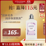 欧舒丹白色薰衣草身体乳250ml保湿滋润清新留香法国原装礼物双11现货