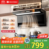 优盟（UM）油烟机家用顶侧双吸抽油烟机大吸力智能变频厨房脱排免拆自清洗侧顶吸 家电国家补贴以旧换新B02