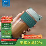 乐扣乐扣（LOCK&LOCK）咖啡杯耐热玻璃水杯子男女学生便携式双饮吸管杯随手杯500ML绿色