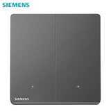 西门子（SIEMENS）开关插座面板 睿致系列极光灰色 二开双控（带LED指示灯） 开关