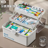 妙馨思药箱家庭装药品收纳盒医药箱家用多层透明大容量便携式医疗小药箱