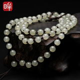 印象眸【可私人定制】和田玉挂绳项链圆珠编绳吊坠配绳 浅青玉款