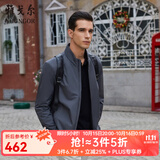 雅戈尔（YOUNGOR）单行政夹克男立领单茄克锦纶耐穿舒适透气男士上衣外套 VJJK409947DQA中灰 XL 180/100A