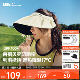蕉下（beneunder）遮阳帽子防晒帽女防紫外线太阳帽贝壳空顶帽便携BM561白