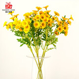爱已装糖小雏菊黄色中式塑料花客厅装饰仿真花假花花束仿真植物餐桌装饰花