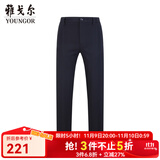 雅戈尔（YOUNGOR）休闲裤男DP棉免烫不易皱裤子自然垂顺易打理新品 VCDP329979AWY黑色 33 82A