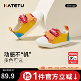 卡特兔宝宝学步鞋秋季童鞋幼儿园室内鞋女童帆布机能鞋男童布鞋X1CJ011
