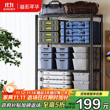 溢彩年华置物架落地货架多功能杂物架多层厨房储物架【层高可调90cm】2397