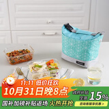 乐扣乐扣（LOCK&LOCK）耐热玻璃保鲜盒微波炉饭盒上班学生分隔餐盒可冷藏配便当包两件套