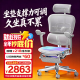 Ergonor保友金豪E2/金豪E2 Pro 高端人体工学椅 电脑椅办公椅家用电竞椅 【金豪E2 Pro】银白美国网+躺舒宝 整椅发货 送货上门