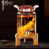 麦欧力（MYONLY）泡酒容器高档泡酒专用玻璃瓶装酒缸存酒坛子密封酒桶储药酒罐空瓶 B款20斤升级瓷芯龙头竹架