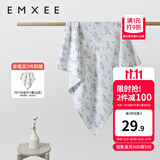 嫚熙（EMXEE）婴儿浴巾儿童宝宝纱布浴巾新生儿斗篷浴袍洗澡包巾 绮幻花信【110×110cm】
