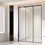 东鹏（DONGPENG）淋浴房三联动推拉门一字形卫生间隔断干湿分离玻璃浴室隔断沐浴房 注：先发石基50/套【不单发】 升级1.0壁厚不锈钢+2cm极窄边框