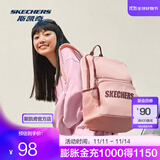 斯凯奇（Skechers）男女同款196家族双肩包电脑包学生经典百搭简约高中书包旅行背包 草莓奶油粉/01UJ 20-30升