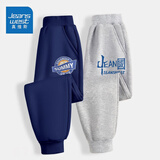 真维斯（Jeanswest）卫裤男童秋季薄款儿童休闲长裤2025新款中大童时尚宽松裤子童装潮 【薄款长裤】藏青（s）灰（中） 110