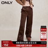 ONLY秋冬休闲潮酷高腰阔腿工装裤休闲裤女|123414005 E09深尘灰色CHOCOLATE BROWN 165/68A/MR