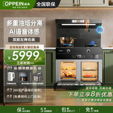 欧派【品牌补贴20%】集成灶消毒柜一体式集成灶蒸烤一体独立蒸烤箱保洁柜变频家用集成灶一体式 【70L独立左烤右蒸】油烟分离网款-彩屏炫AI语音 天然气12T