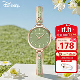 迪士尼（Disney）手表女款轻奢小众高颜值拼接式手链腕表女士防水小绿表生日送女生