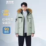 波司登冬季鹅绒极寒羽绒服男女情侣同款短款大毛领外套