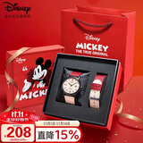 迪士尼（Disney）手表女初高中学生个性复古帆布带高颜值女孩防水手表礼盒开学礼物