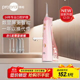 博皓（prooral）手持立式冲牙器 水牙线洁牙器大水箱牙齿清洁器智能屏显 5025Plus黛粉【生日送礼】