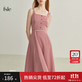 范思蓝恩范思蓝恩22FS2124法式格子吊带连衣裙女夏季长款甜美气质显瘦裙子 吊带红白格 L