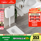 九牧（JOMOO） 卫浴水箱蹲便器套装双按键节水劲冲水箱自洁釉面厕所蹲便器 14095-3前排带弯蹲便+静音水箱