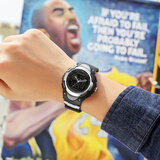 ABORNI王一博同款独角兽电子手表男夜光钢铁之心初高中学生女机械风卡休 黑色[学生推荐]