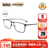雨果博斯（HUGO BOSS）明星同款 近视眼镜框男女光学可配商务镜框轻质钛架0976 003 57MM
