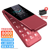 纽曼（Newman） 翻盖老年人手机 超长待机4G老年机 2.8英寸大字体大声音大按键老人手机 学生备用功能机 酒红色